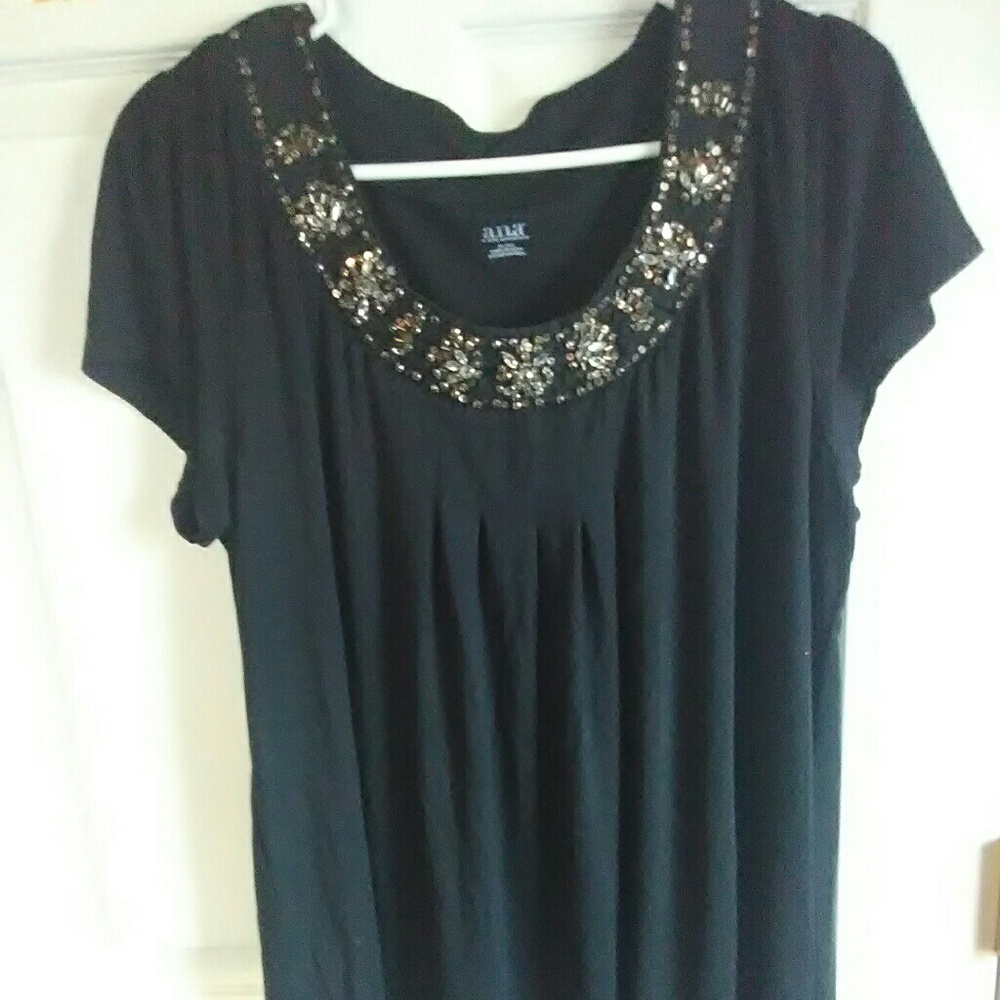 a.n.a. womens black top
